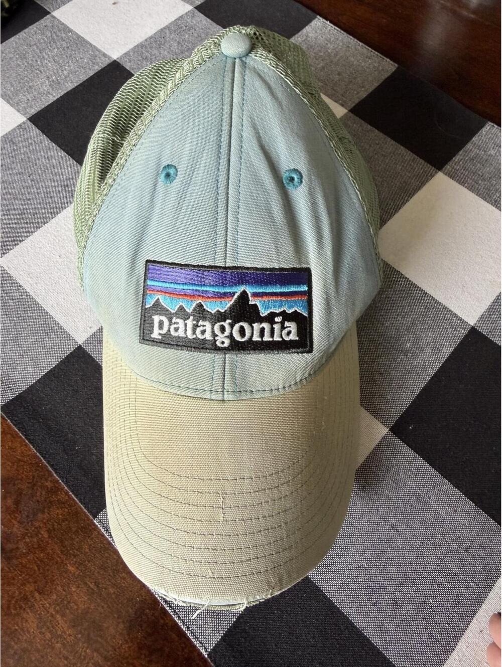 Patagonia Vintage Trucker Hat - Light Blue and Beige